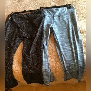 Leggings, cropped, striated pattern